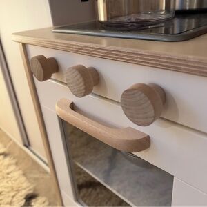 Natural wood knobs for IKEA Duktig play kitchen